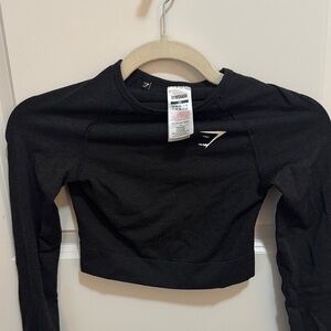 Gymshark Black Long Sleeve Crop Top